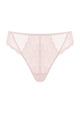 3D product image of the light pink mermaid scales lace thong underwear, crafted with soft lace designed to beautifully flatter the silhouette.