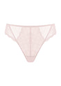 3D product image of the light pink mermaid scales lace thong underwear, crafted with soft lace designed to beautifully flatter the silhouette.