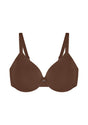  Professional studio shot of the Coffee Brown HSIA Mia bra, showcasing the pill-resistant Lycra fabric and tagless design for everyday comfort.