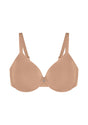 Studio product shot of the Dark Beige HSIA Mia full coverage minimizer bra, featuring the high-resilience 3-layer sponge and seamless bonded edges.