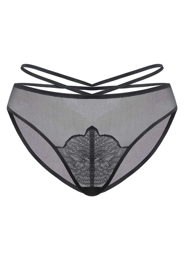 HSIA Pancy Lace Bikini Underwear Black / S