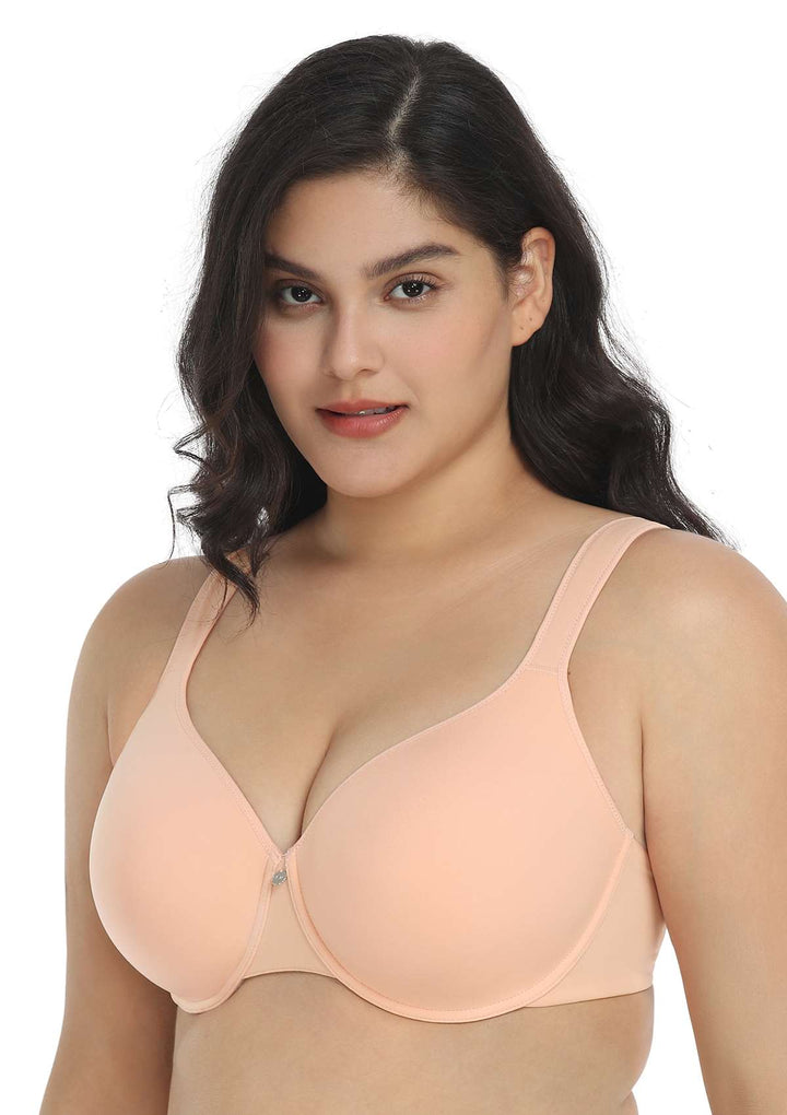 HSIA Patricia Smooth Classic Light Pink T-shirt Lightly Padded Bra Set