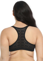 Serena Front-Close Lace-Back Black Underwire Bra Set - HSIA