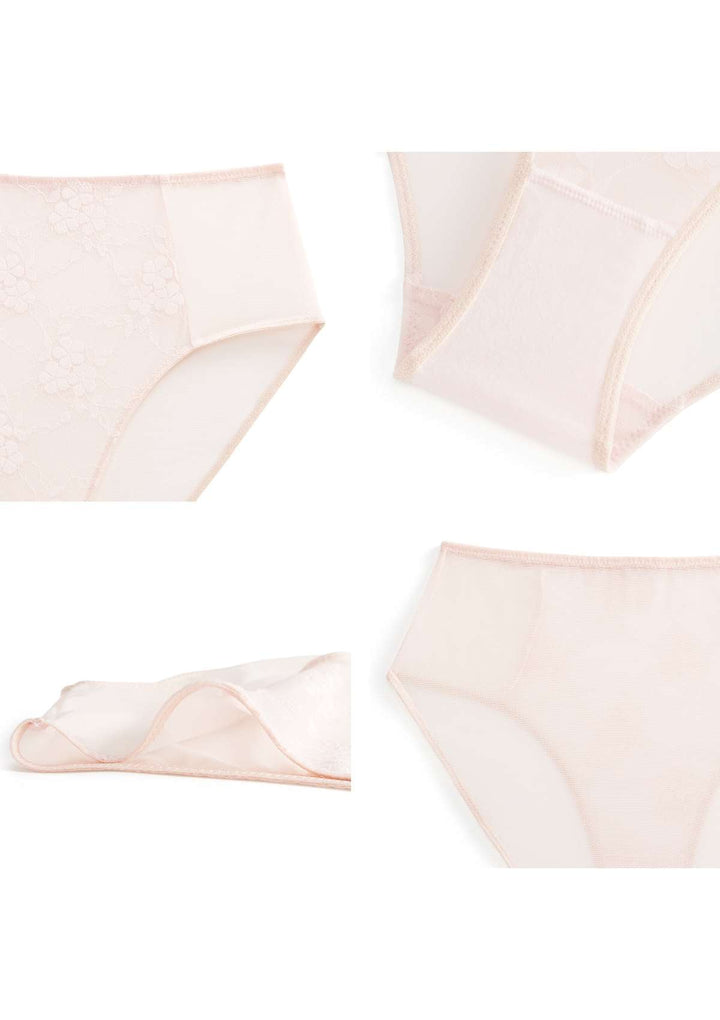 HSIA Spring Romance High-Rise Dusty Peach Lace Brief Underwear