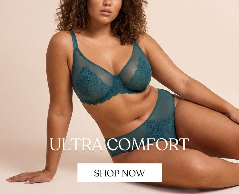 Model wearing the soft and breathable HSIA ultra comfort bra