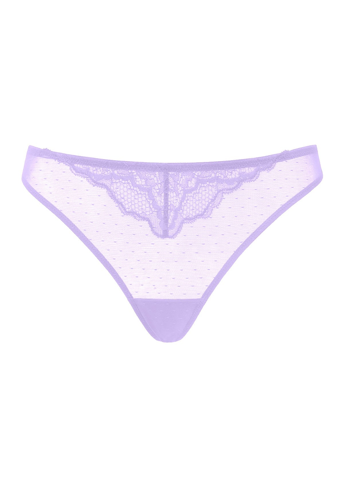 Enchante Floral Lace Sheer Mesh Back Thong Undewear