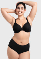 HSIA Miya SoftSense Comfort Lightly Lined T-shirt Back Smoothing Underwire Plus Size Bra Everyday Bra - HSIA