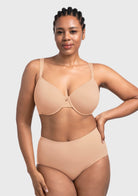 HSIA Miya SoftSense Comfort Lightly Lined T-shirt Back Smoothing Underwire Plus Size Bra Everyday Bra - HSIA