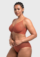 (Cardi B recommends)Mermaid Scales Lace Beige Brown Unlined Bra - HSIA