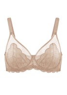 (Cardi B recommends)Mermaid Scales Lace Beige Brown Unlined Bra - HSIA