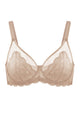 (Cardi B recommends)Mermaid Scales Lace Beige Brown Unlined Bra - HSIA