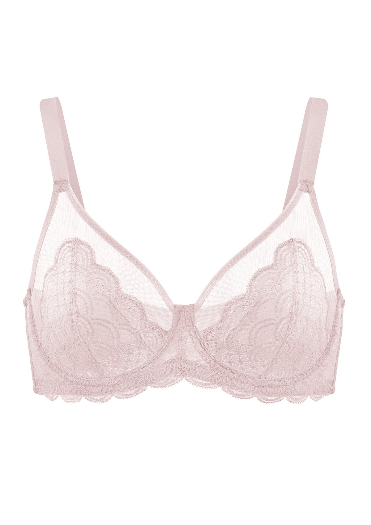 (Cardi B recommends)Mermaid Scales Lace Beige Brown Unlined Bra - HSIA