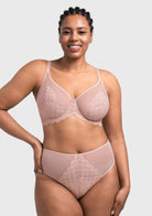 (Cardi B recommends)Mermaid Scales Lace Beige Brown Unlined Bra - HSIA