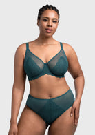 (Cardi B recommends)Mermaid Scales Lace Beige Brown Unlined Bra - HSIA