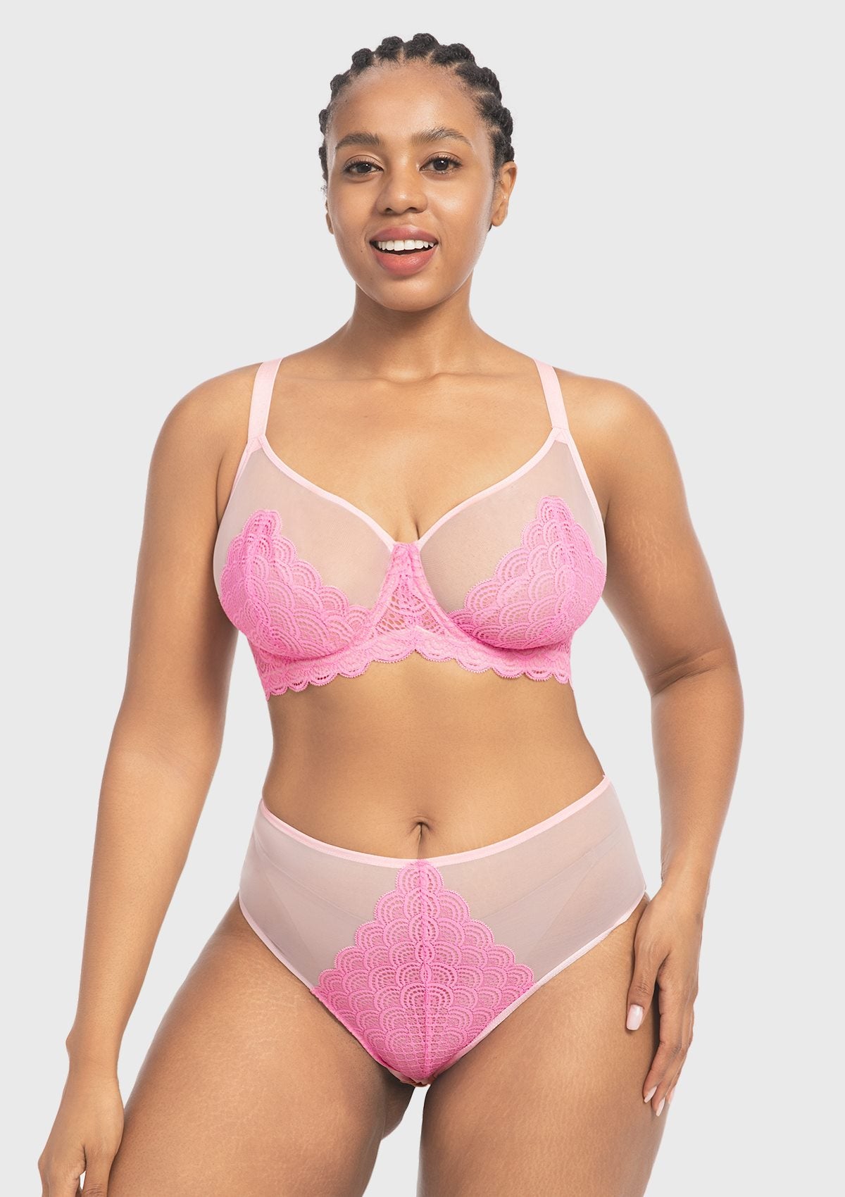 Mermaid Scales Lace Underwire Bra