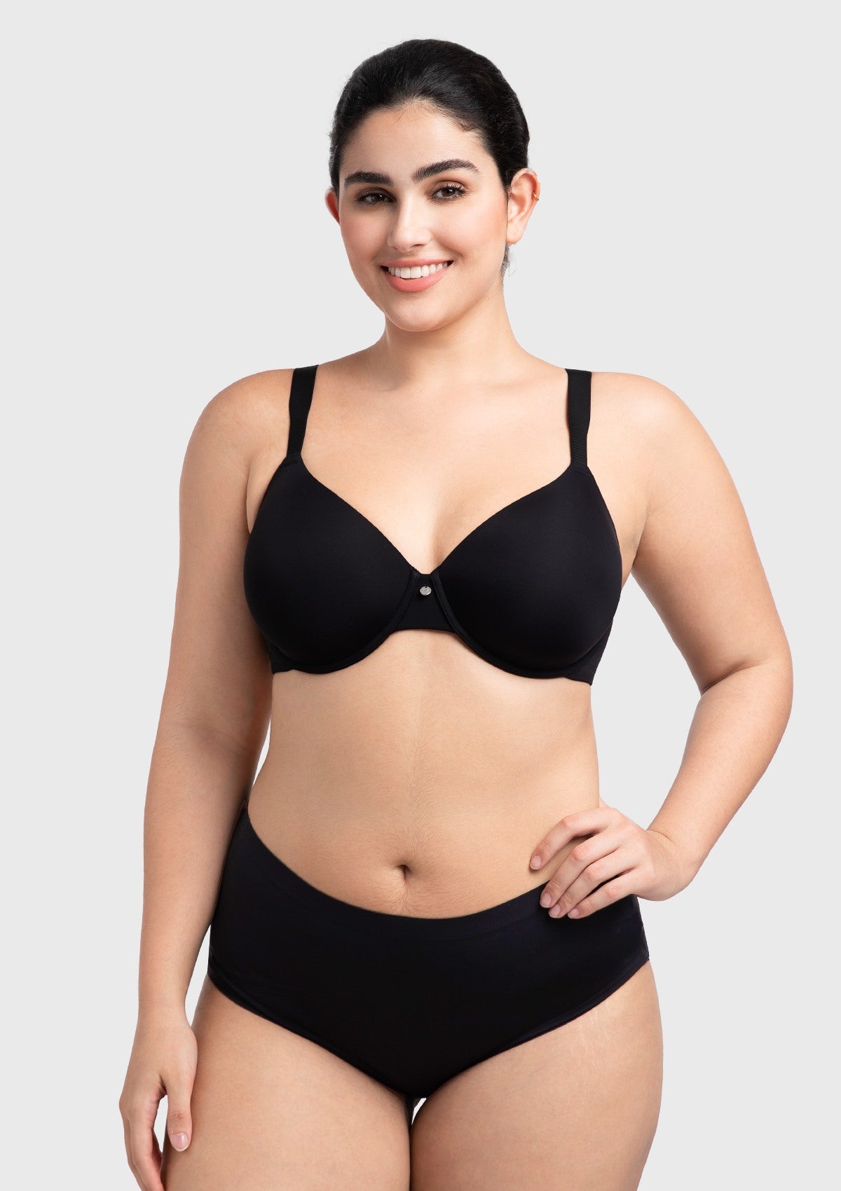 HSIA Miya SoftSense Comfort Lightly Lined T-shirt Back Smoothing Underwire Plus Size Bra Everyday Bra - HSIA