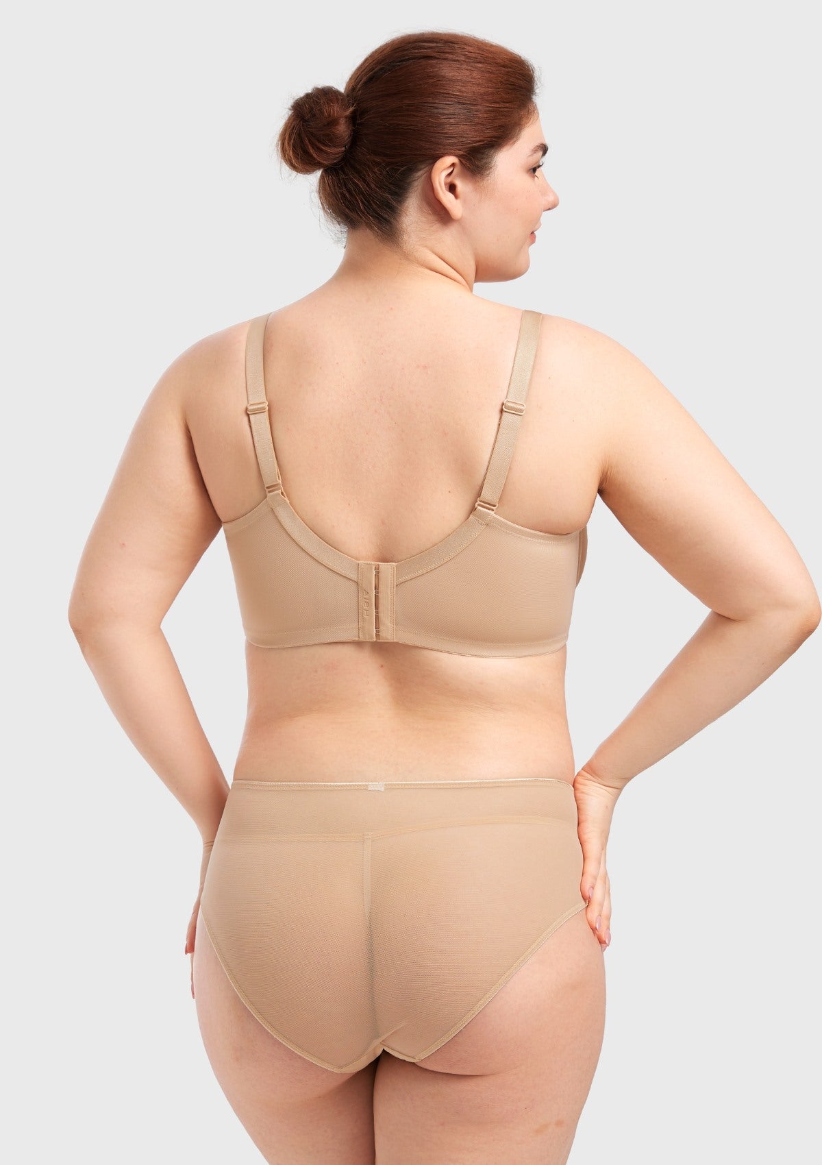 HSIA Pearl Shimmer Light Beige Unlined Plus Size Full Coverage Underwire Comfortable Bra - HSIA