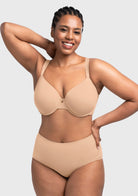 HSIA Miya SoftSense Comfort Lightly Lined T-shirt Back Smoothing Underwire Plus Size Bra Everyday Bra - HSIA