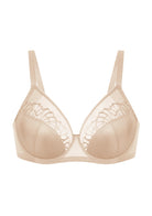 HSIA Pearl Shimmer Light Beige Unlined Plus Size Full Coverage Underwire Comfortable Bra - HSIA