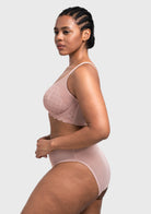 (Cardi B recommends)Mermaid Scales Lace Beige Brown Unlined Bra - HSIA