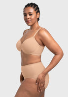 HSIA Miya SoftSense Comfort Lightly Lined T-shirt Back Smoothing Underwire Plus Size Bra Everyday Bra - HSIA