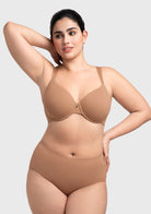 HSIA Miya SoftSense Comfort Lightly Lined T-shirt Back Smoothing Underwire Plus Size Bra Everyday Bra - HSIA