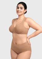 HSIA Esme Minimizer Bras for Women Plus Size Full Coverage No Padding Unlined T Shirt Bra Seamless Underwire Cool Comfort Daily Bras - HSIA