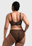HSIA Leopard wild Unlined Plus Size Breathable Soft Mesh No Padding Underwire Bra - HSIA