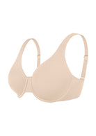 Full Coverage Plus Size T-Shirt Bra with Silky Satin Feel - HSIA