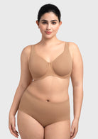 HSIA Esme Minimizer Bras for Women Plus Size Full Coverage No Padding Unlined T Shirt Bra Seamless Underwire Cool Comfort Daily Bras - HSIA