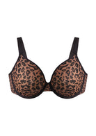 HSIA Leopard wild Unlined Plus Size Breathable Soft Mesh No Padding Underwire Bra - HSIA