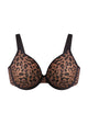 HSIA Leopard wild Unlined Plus Size Breathable Soft Mesh No Padding Underwire Bra - HSIA