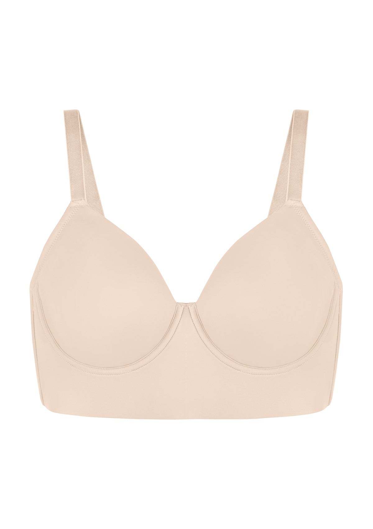 3D product shot of the HSIA light nude seamless minimizer T-shirt bra FBD0574