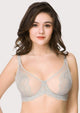 Blossom White Unlined Underwire Lace Bra - HSIA