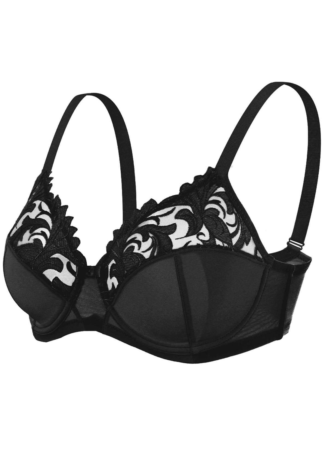 HSIA HSIA Embroidered Unlined Bra 34C / Black