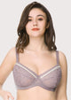 Jessamine Contrast Color Lace Underwire Bra - HSIA