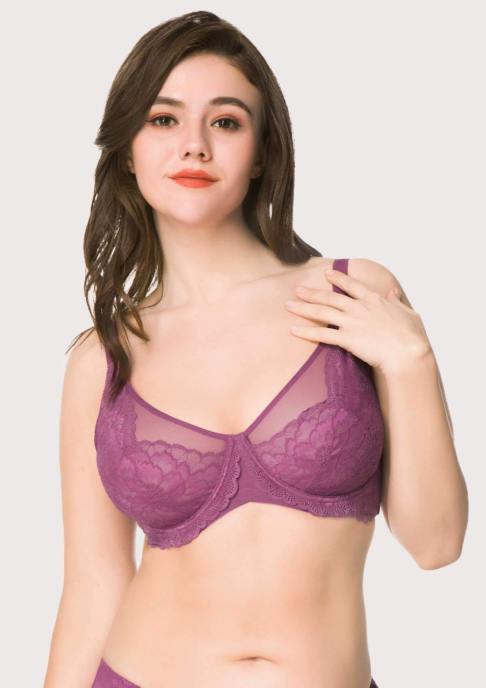 HSIA Paeonia Lace Full Coverage Underwire Non-Padded Uplifting Bra