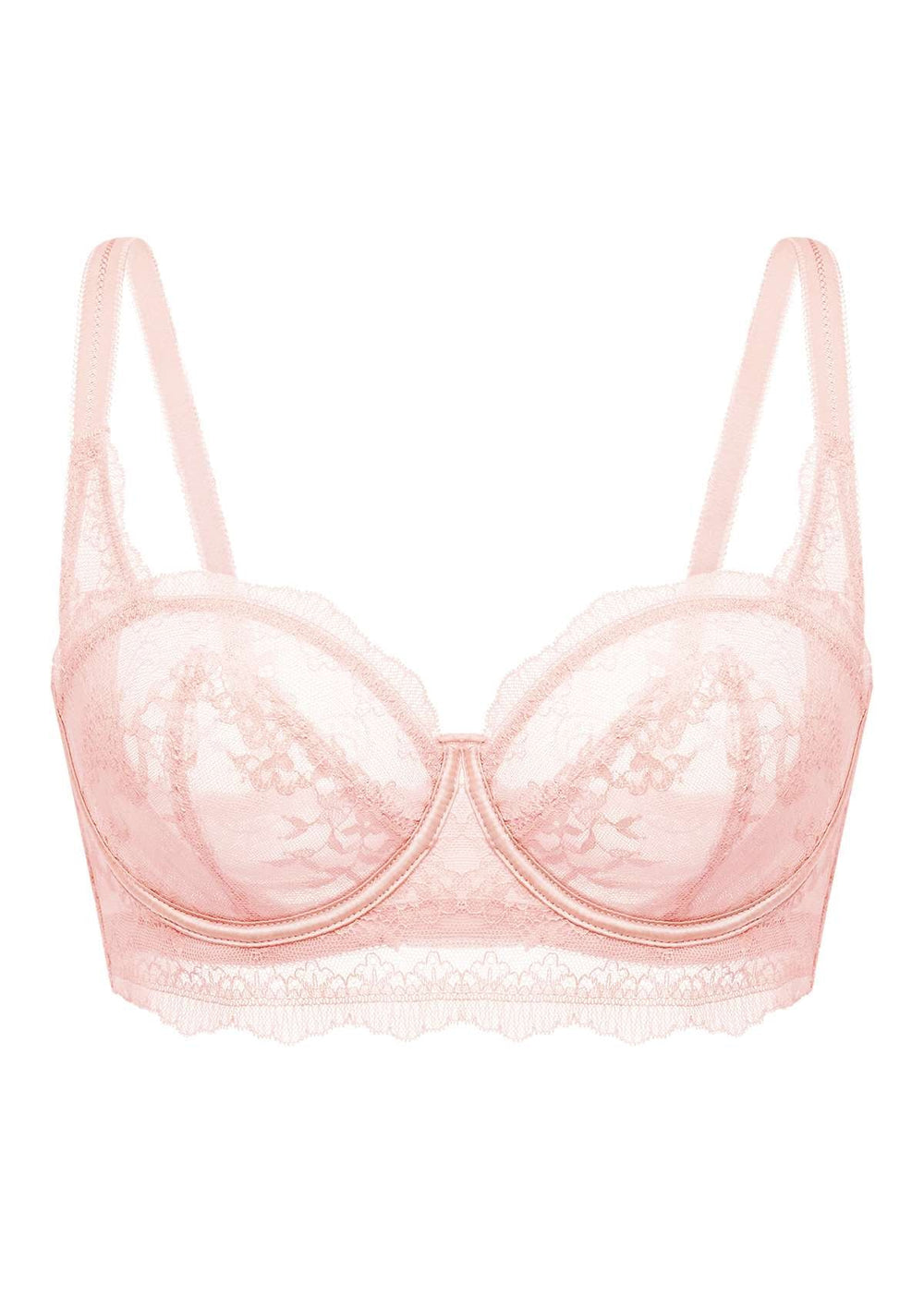AND/OR Bailey Full Support Non Padded Underwired Balcony Bra, Fuchsia Pink,  32F