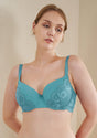 Lovelush Flower Trim Padded Underwire Bra - HSIA