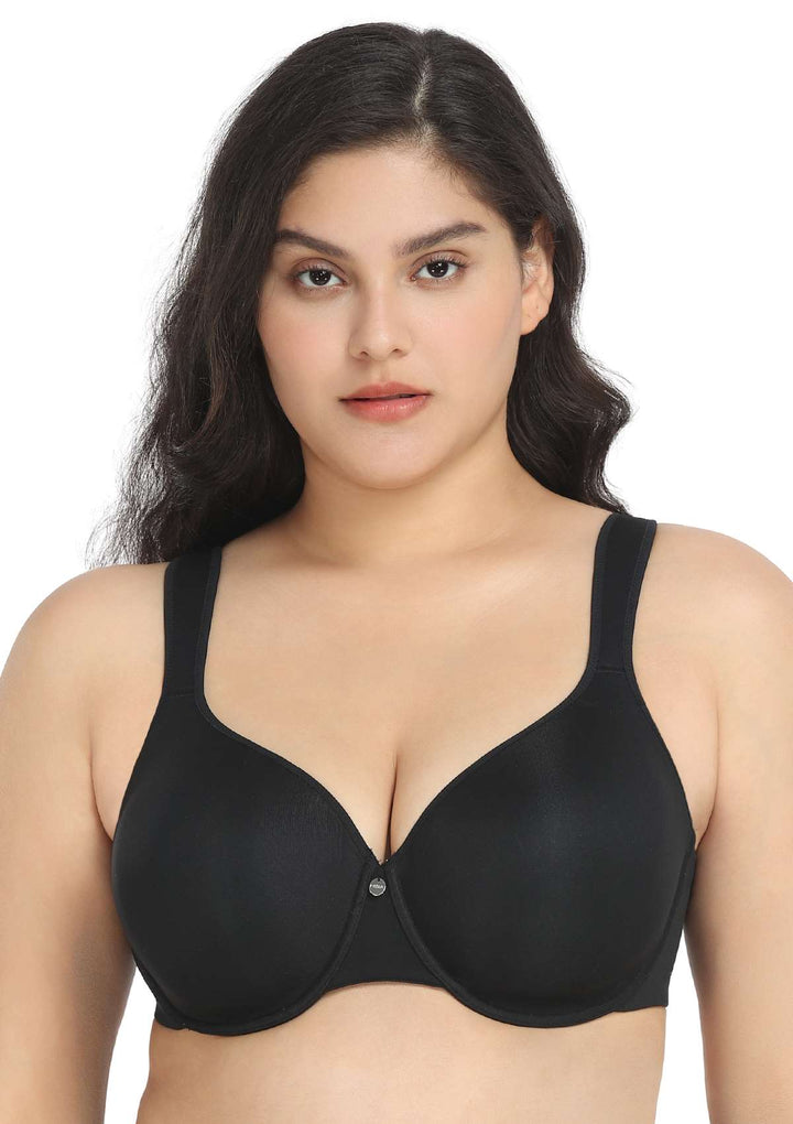 HSIA Patricia Smooth Classic T-shirt Lightly Padded Underwire bra Black / 34 / D