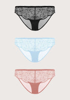 HSIA Blossom Lace Bikini Underwears 3 Pack - HSIA