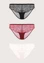 HSIA Blossom Lace Bikini Underwears 3 Pack - HSIA