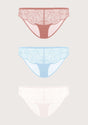 HSIA Blossom Lace Bikini Underwears 3 Pack - HSIA