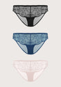 HSIA Blossom Lace Bikini Underwears 3 Pack - HSIA