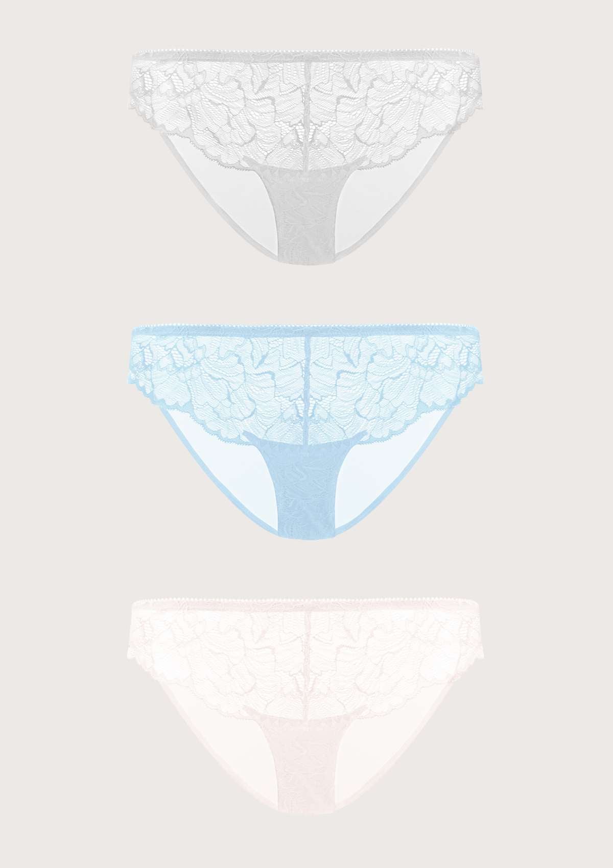 HSIA Blossom Lace Bikini Underwears 3 Pack - HSIA