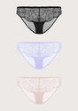 HSIA Blossom Lace Bikini Underwears 3 Pack - HSIA