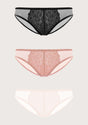 HSIA Front Floral Lace Bikini Underwear 3 Pack - HSIA