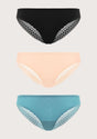 HSIA Polka Dot Super Soft Lace Back Cheeky Panties 3 Pack - HSIA