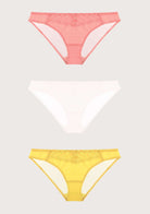 HSIA Plaid Lace Bikini Panties 3 Pack - HSIA