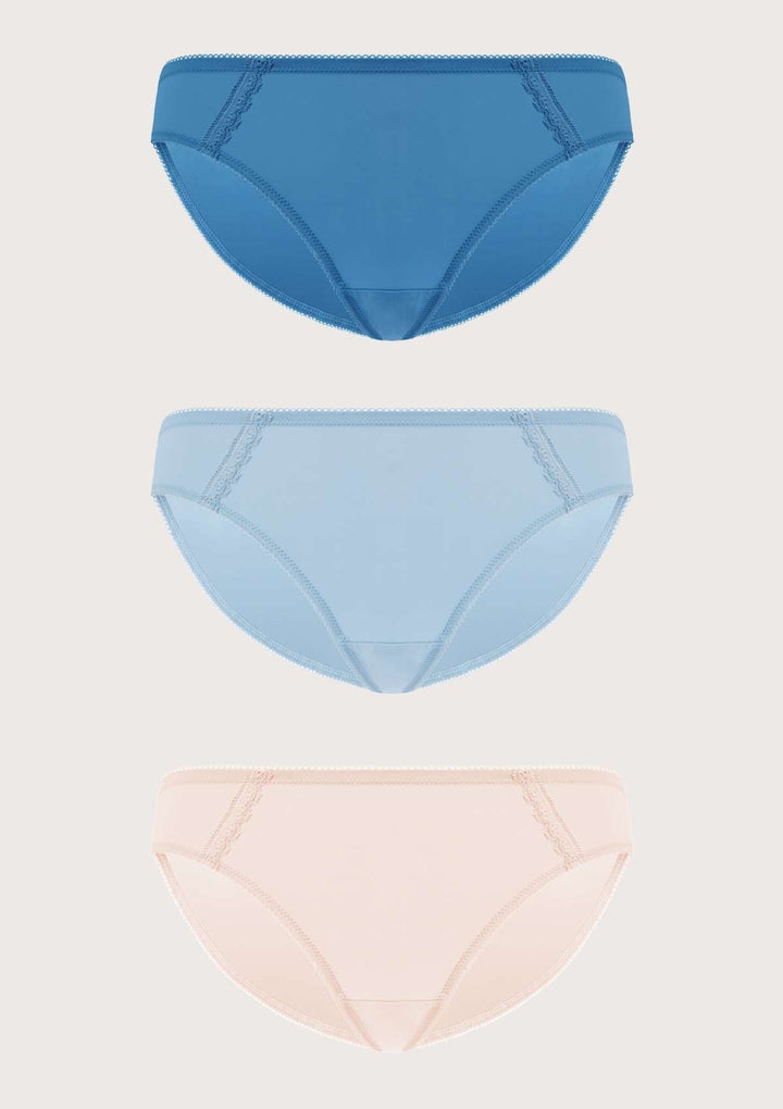 HSIA HSIA Soft Stretch Smooth Panties 3 Pack S / Blue+Light Blue+Pink